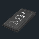 Monogrammgeldbörsen und Münzengeldbeutel mit Tri-fold Portemonnaie<br><div class="desc">Monogrammgeldbörsen- und -münzengeldbeutel mit Namensinitialen. Coole Geschenkidee für Männer und Frauen. Personalizable Typografieentwurf mit elegantem Schriftart.</div>