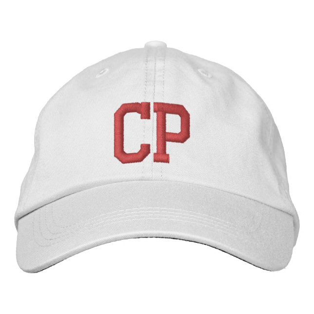 Monogrammhüte Bestickte Baseballkappe (Vorderseite)