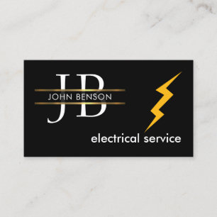 Monogrammieren Sie Ihren elektrischen Namen Visitenkarte