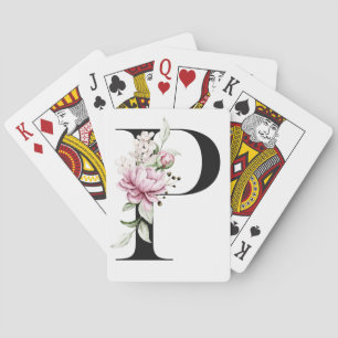 Monogrammierte Buchstabe P Poker Karten Spielkarten