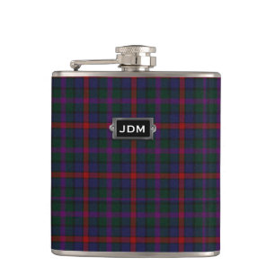 Monogrammierte Clan MacCaughan Tartan Karo Flasche Flachmann