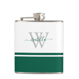 Monogrammierte Flasche Girly Moderne Schrift Smara Flachmann