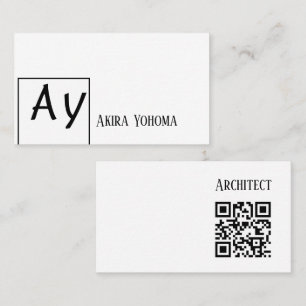 Monogrammierte Informationen für Kleinunternehmen Visitenkarte
