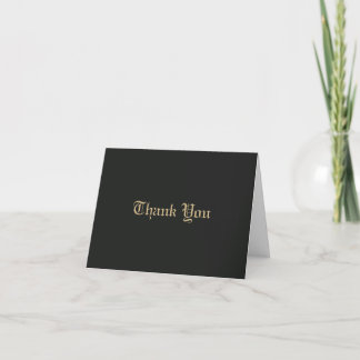 Monogrammierte Minimalistische Elegante Verzierte Dankeskarte