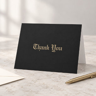 Monogrammierte Minimalistische Elegante Verzierte Dankeskarte