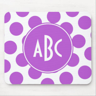 Monogrammierte mittelgroße Orchidee-Punkte Mousepad