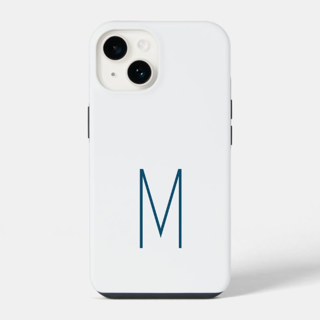 Monogrammierte moderne einfache Initiale iPhone 14 Hülle (Rückseite)