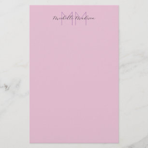 Monogrammierte moderne Handschrift Namensinitialen Briefpapier
