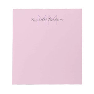 Monogrammierte moderne Handschrift Namensinitialen Notizblock