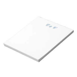 Monogrammierte Paare Notepad Notizblock