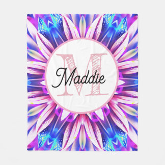 Monogrammierte personalisierte Fleece-Decke florl Fleecedecke