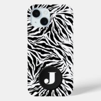 Monogrammierte Zebra Print