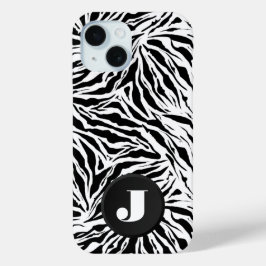 Monogrammierte Zebra Print Case-Mate iPhone Hülle