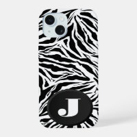Monogrammierte Zebra Print