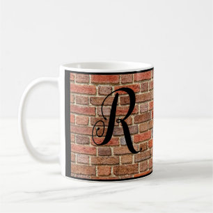 Monogrammierte Ziegelmauer Kaffeetasse