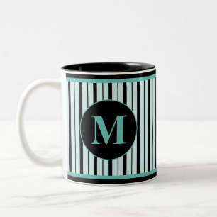 Monogrammierte zweifarbige Kaffeetasse