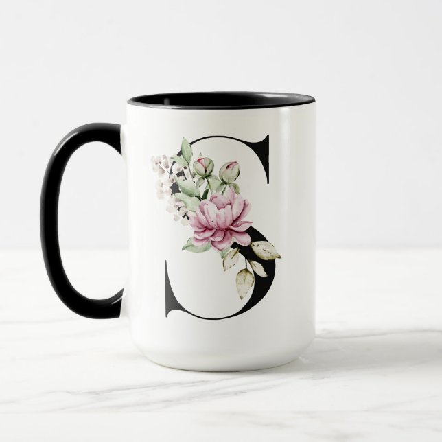 Monogrammierter Buchstabe S | Kaffeetasse (Links)