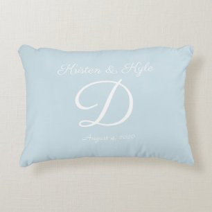 Monogrammiertes Hochzeitsgeschenk Akzentkissen Dekokissen