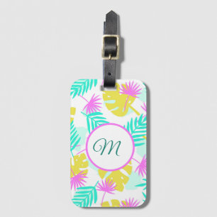 Monogrammiertes Pastellparadies Gepäckanhänger