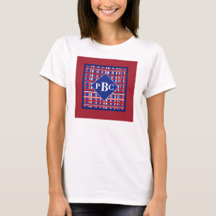 Monogrammiertes Rot-Weiß-Blau-Karomuster Patriot T-Shirt