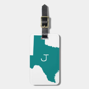 Monogrammiertes Türkises Texas Gepäckanhänger