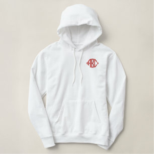Monogramminitialen Bestickter Hoodie