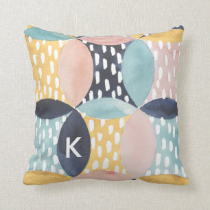Monogrammm   Abstraktes Muster Kissen
