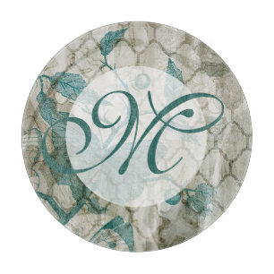 Monogrammm   Arabesque Butterflies V Schneidebrett