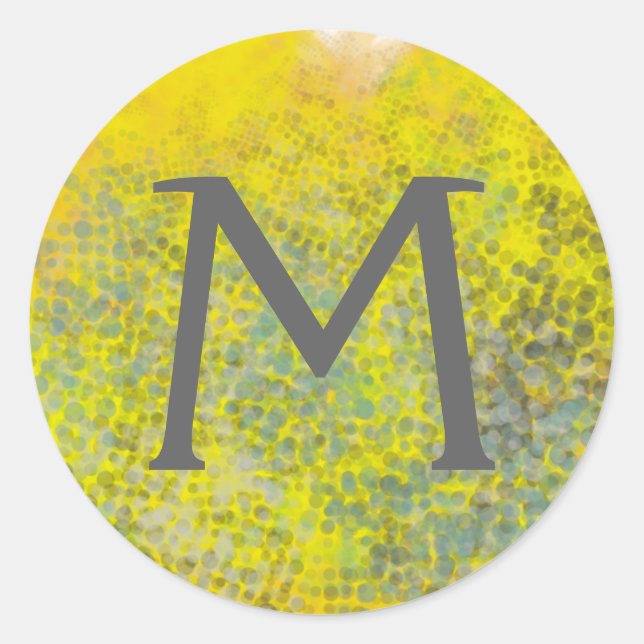 Monogrammm | Bienenstock I Runder Aufkleber (Vorderseite)