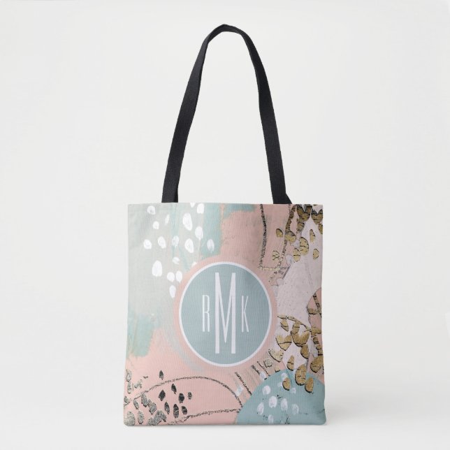 Monogrammm | Blush & Gold I Tasche (Vorderseite)