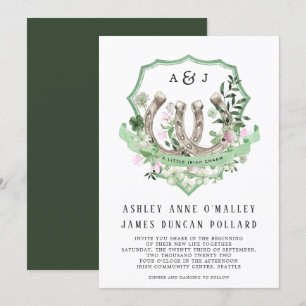 Monogrammm Botanische Hochzeit von Clover Horses Einladung