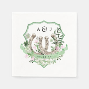 Monogrammm Botanische Hochzeit von Clover Horses Serviette