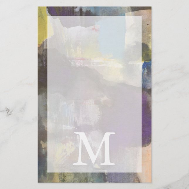 Monogrammm| Calm Interlude Briefpapier (Vorderseite)
