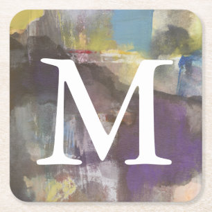 Monogrammm   Calm Interlude Rechteckiger Pappuntersetzer
