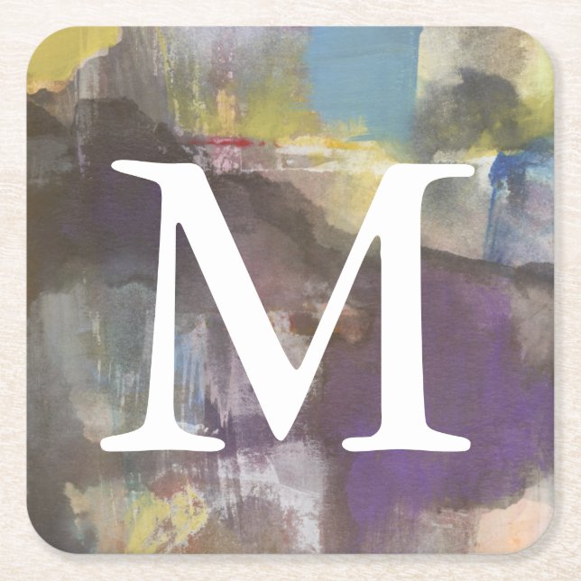 Monogrammm | Calm Interlude Rechteckiger Pappuntersetzer (Vorderseite)