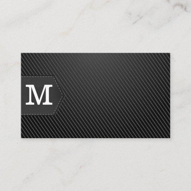 Monogrammm | Carbon Fibre Black Visitenkarte (Vorderseite)