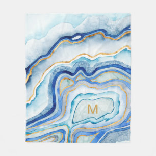 Monogrammm Cobalt Agate II Fleecedecke