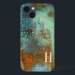 Monogrammm | Deja Blue Case-Mate iPhone Hülle<br><div class="desc">Heimdeko</div>