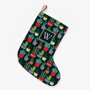 Monogrammm   Eine Menschenmenge von Kakteen Kleiner Weihnachtsstrumpf