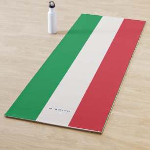 Monogrammm.Farben der italienischen Flagge. Yogamatte
