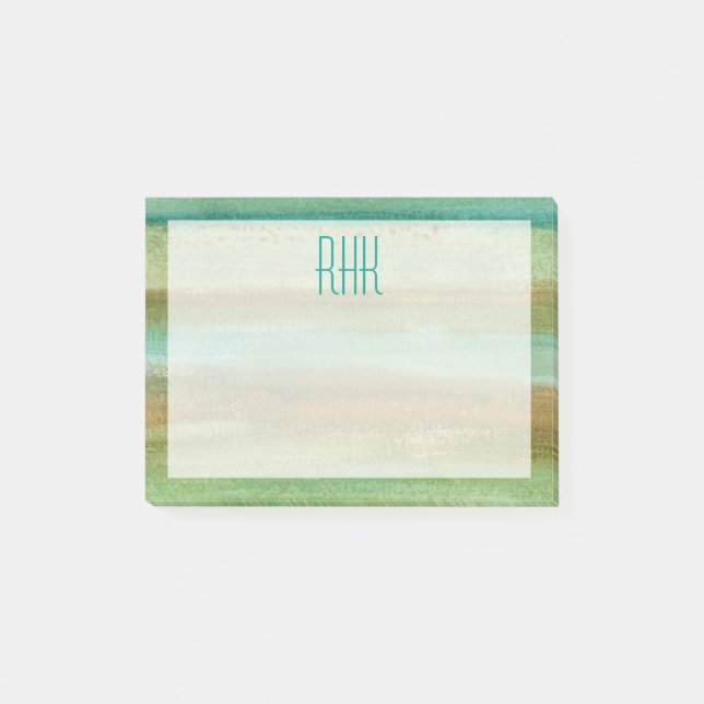 Monogrammm | Felder im Frühjahr I Post-it Klebezettel (Vorderseite)