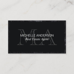 Monogrammm FÜHRUNGSKRAFT Real Anwesen Agent Visitenkarte