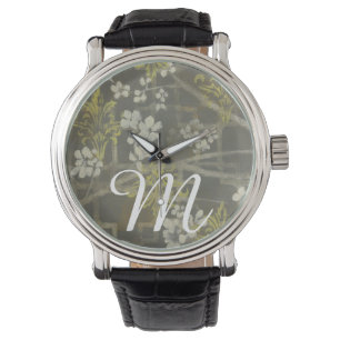 Monogrammm Gemusterte Zweigstelle Blossom I Armbanduhr
