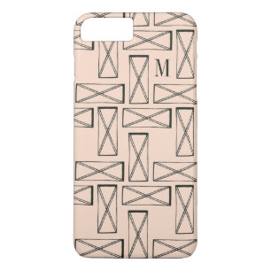 Monogrammm Geometrisches Rechteck X Case-Mate iPhone Hülle