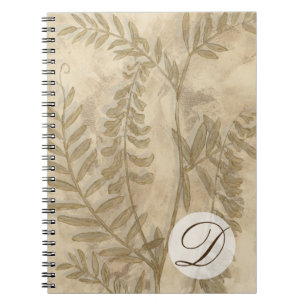 Monogrammm Gilded Foliage I Notizblock