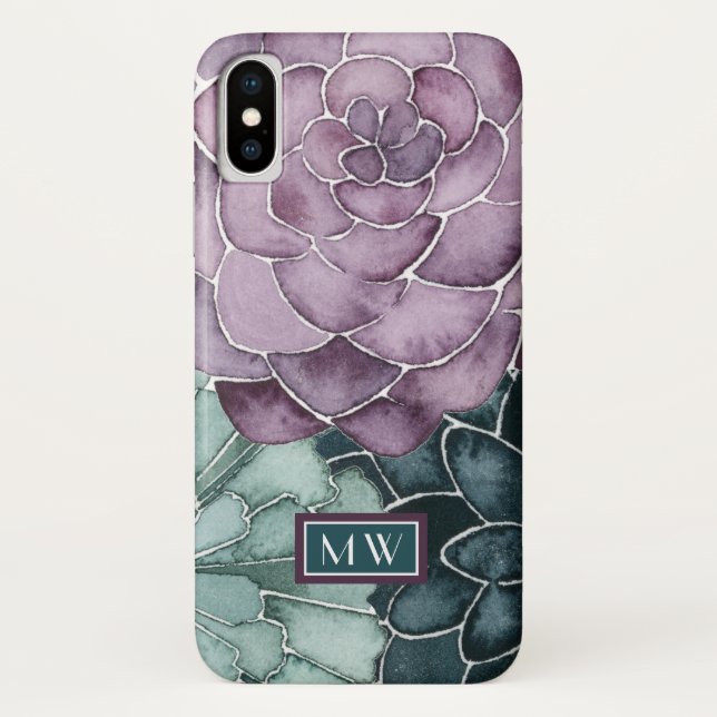 Monogrammm | Glück der Pflanze | Liebe der Ernte Case-Mate iPhone Hülle (Rückseite)