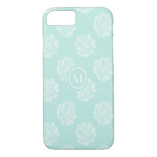 Monogrammm Glück der Pflanze Pastel Succulent Case-Mate iPhone Hülle