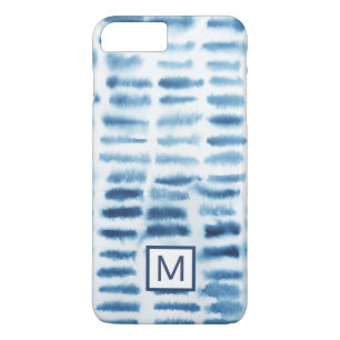 Monogrammm Indigio Wasserfarbe Print Case-Mate iPhone Hülle
