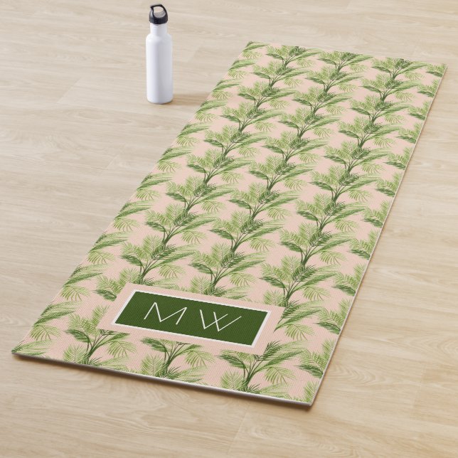 Monogrammm | Innenoase | Baumstruktur Muster Yogamatte (Beispiel)