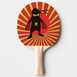 Monogrammm. Kawaii Niedlich Ninja für Nerd Geek. Tischtennis Schläger